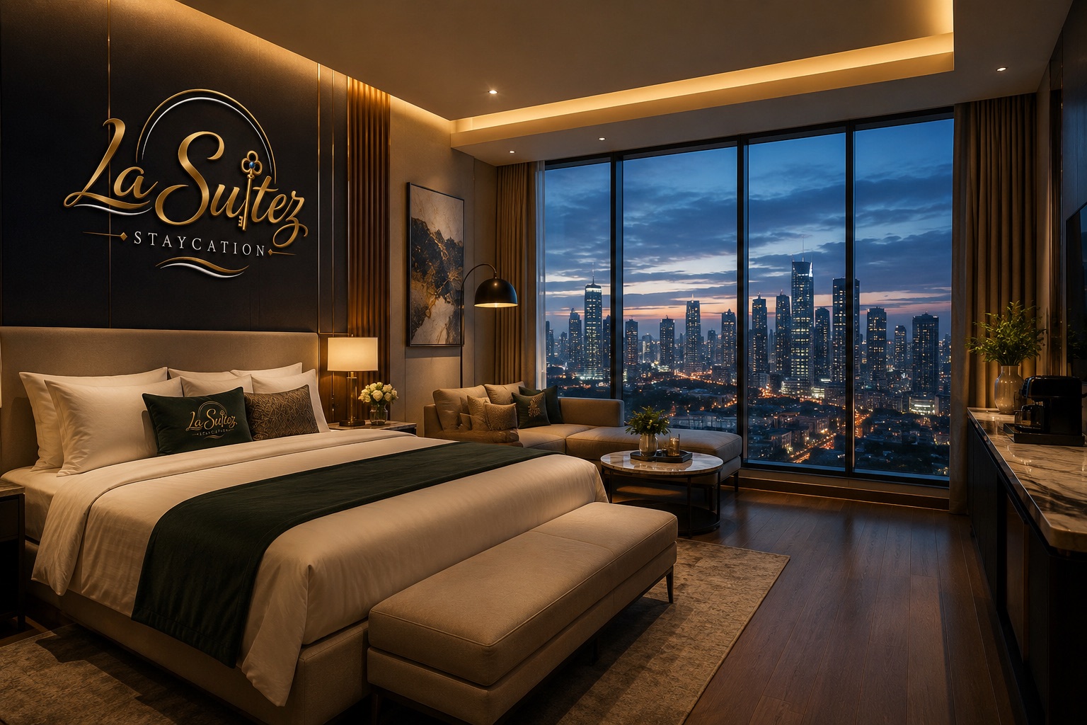 A La Suitez city suite styled for a premium staycation